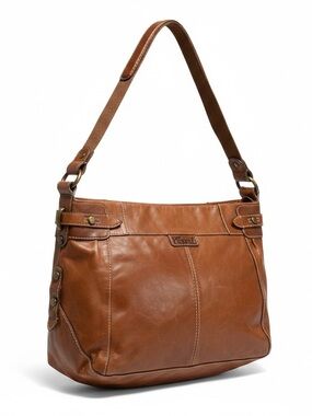 Fossil Brown Leather Shoulder Bag - Women's Tote